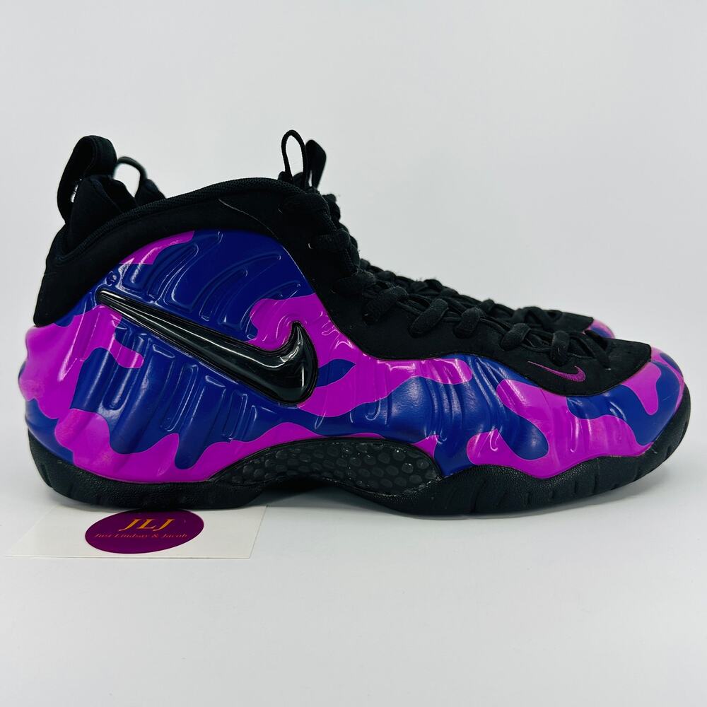 Nike Men's Air Foamposite Pro 'Purple Camo' Sneakers 624041-012 Size 10